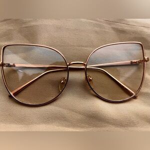 Rose Gold Cat-eye Frame Glasses